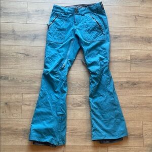 Burton DryRide Blue Flared Ski Pants with Zipper Pockets - XS